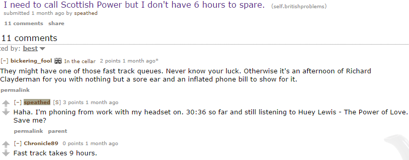 Scottish Power call waiting - Reddit