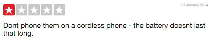 Scottishpower reviewed Trustpilot - don't phone them on a cordless phone